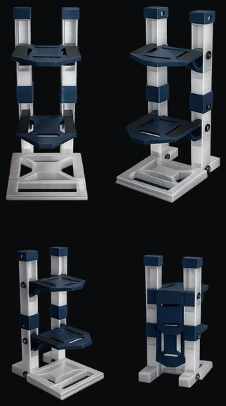 TE Racing double layer stand from several angles