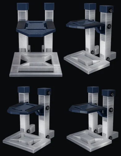 TE Racing single layer stand from several angles